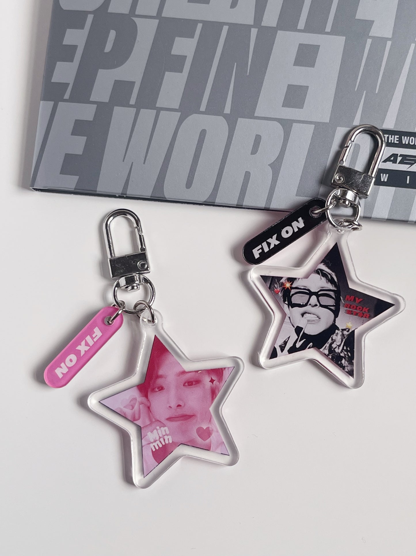 Ateez Mingi duality acrylic keychain