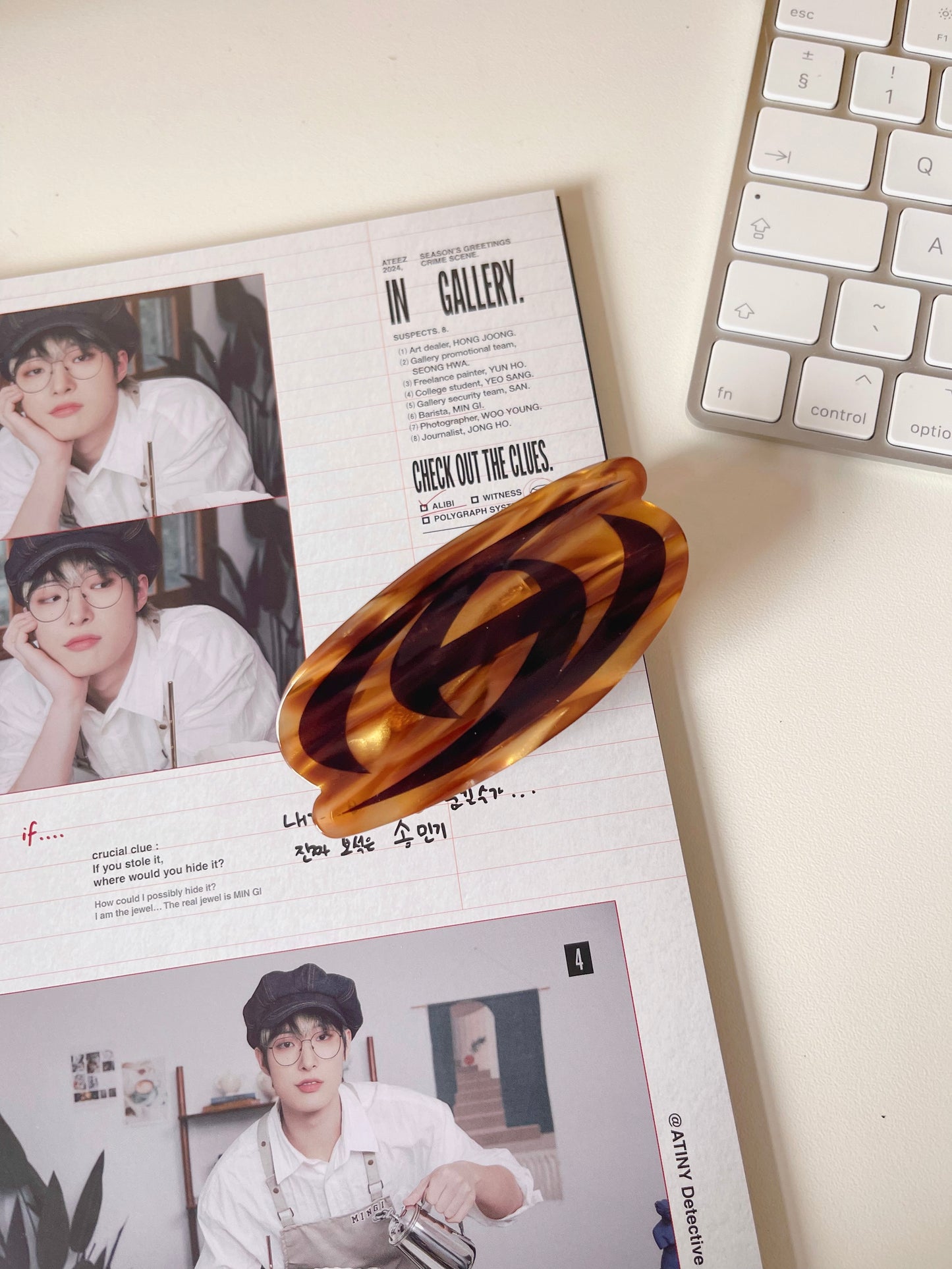 Ateez inspired hair clip