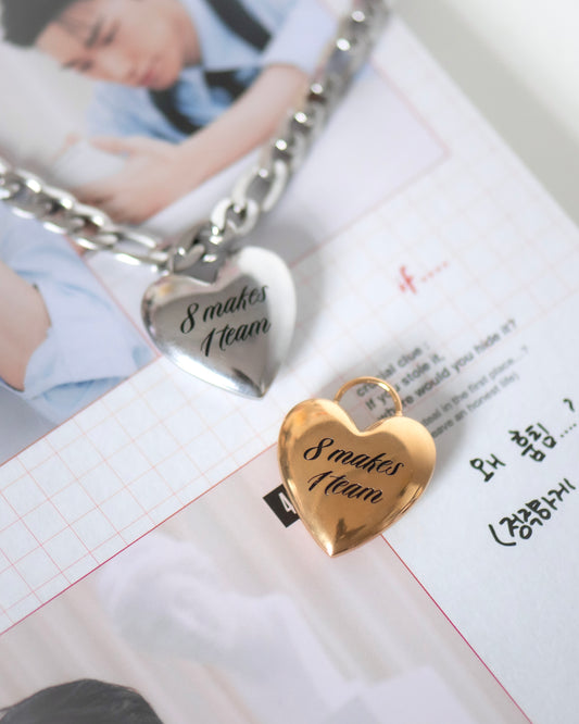 Ateez 8M1T heart necklace