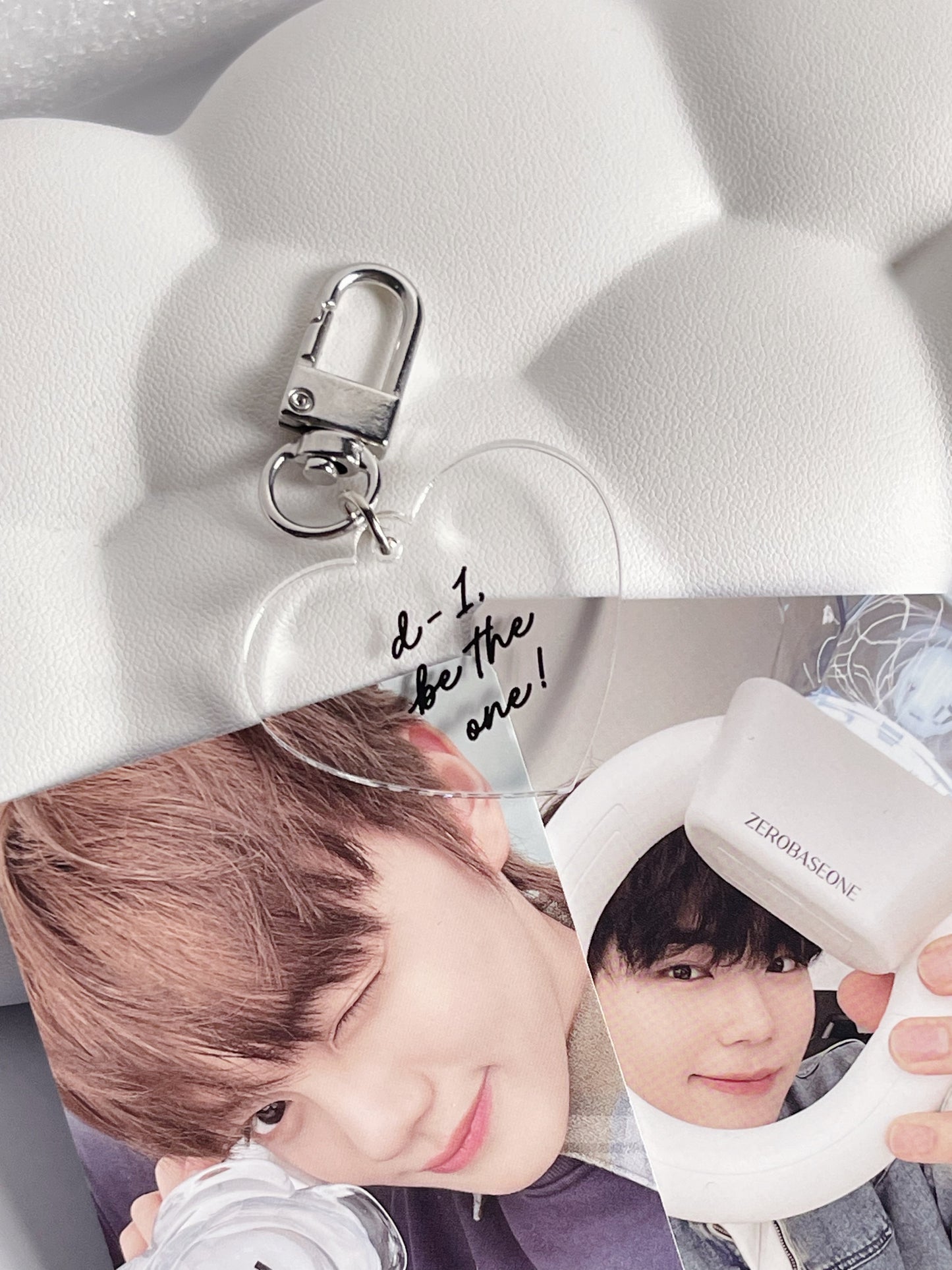 Zerobaseone greeting acrylic keychain