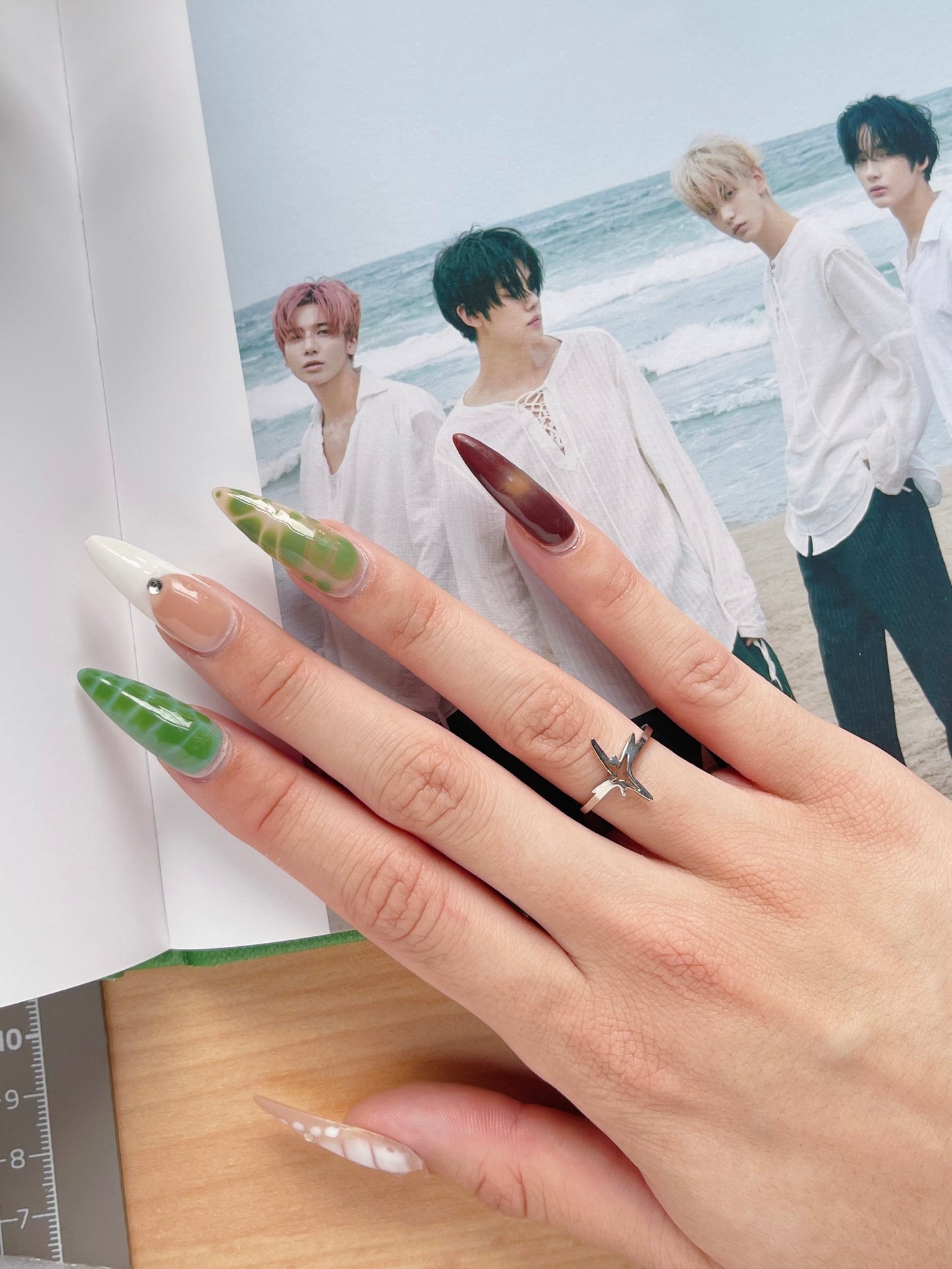 TXT inspired stainless steel ring
