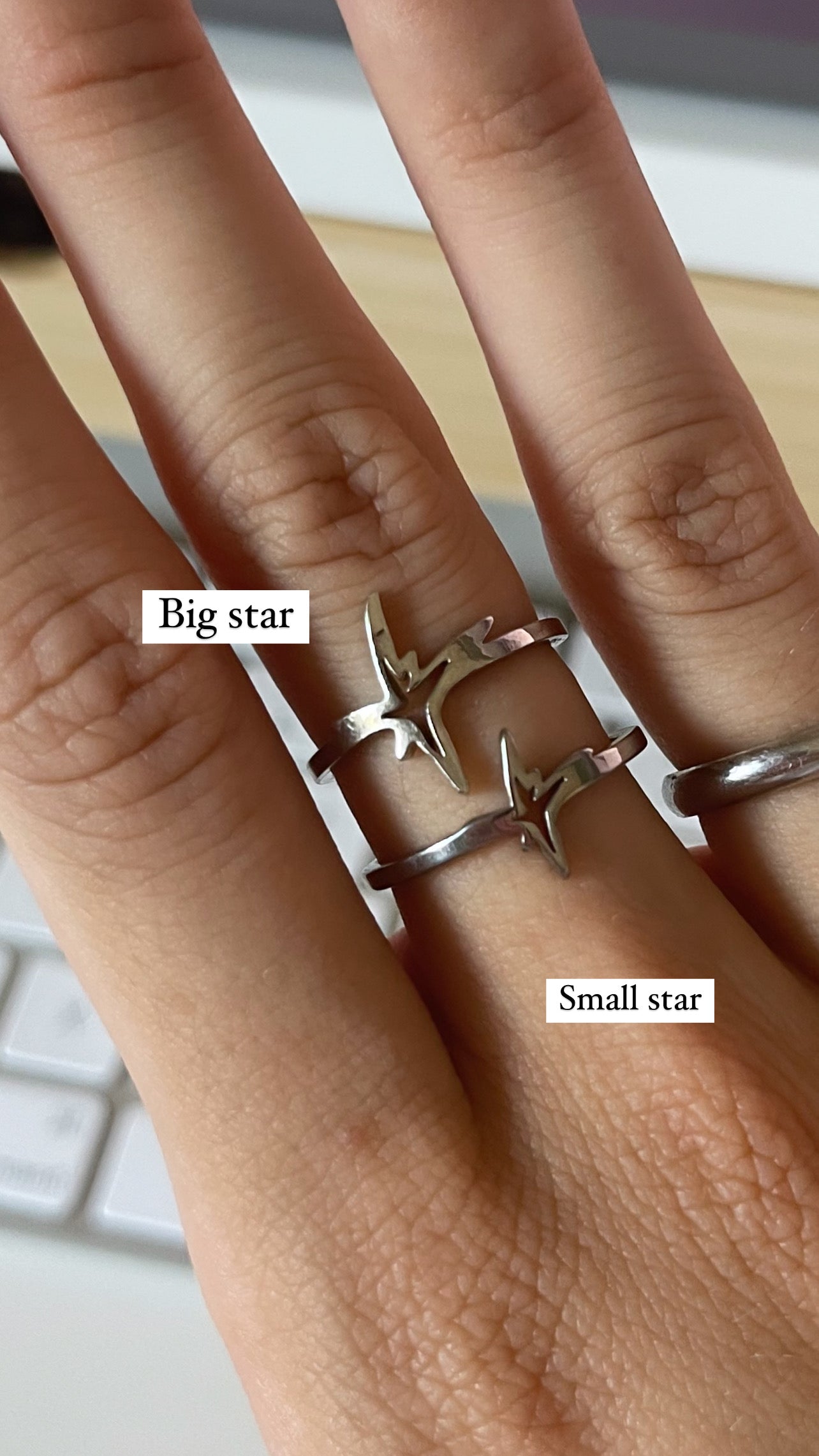 TXT inspired stainless steel ring