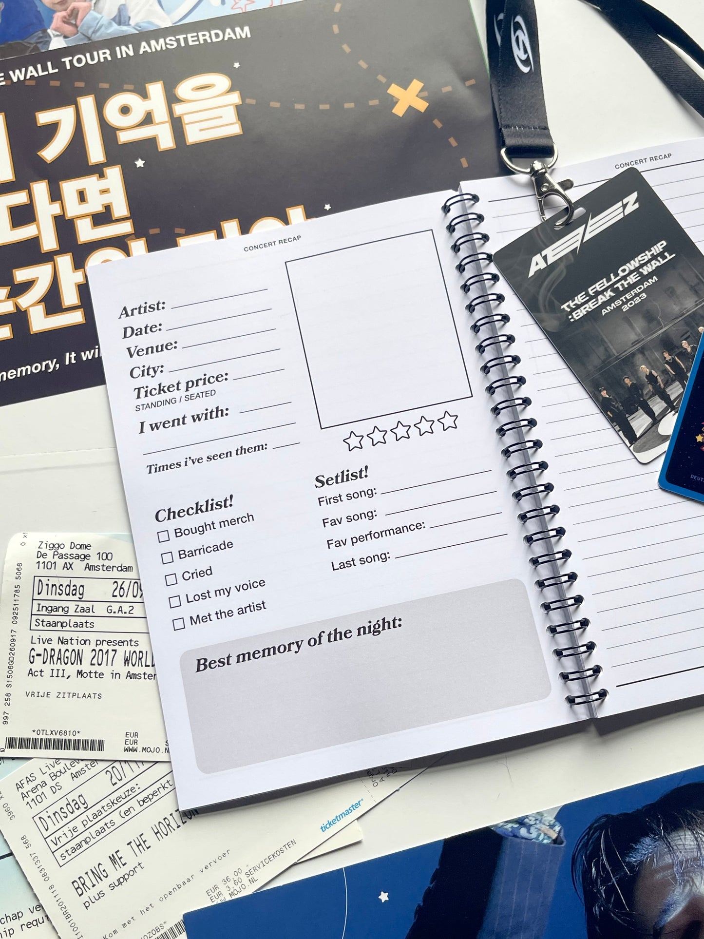 A5 Concert journal!