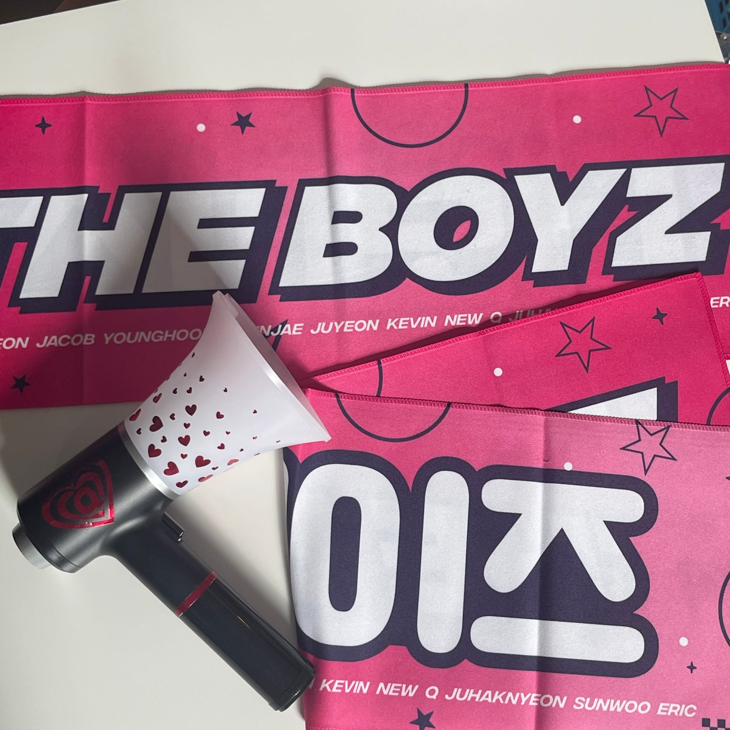 The Boyz fabric cheering slogan