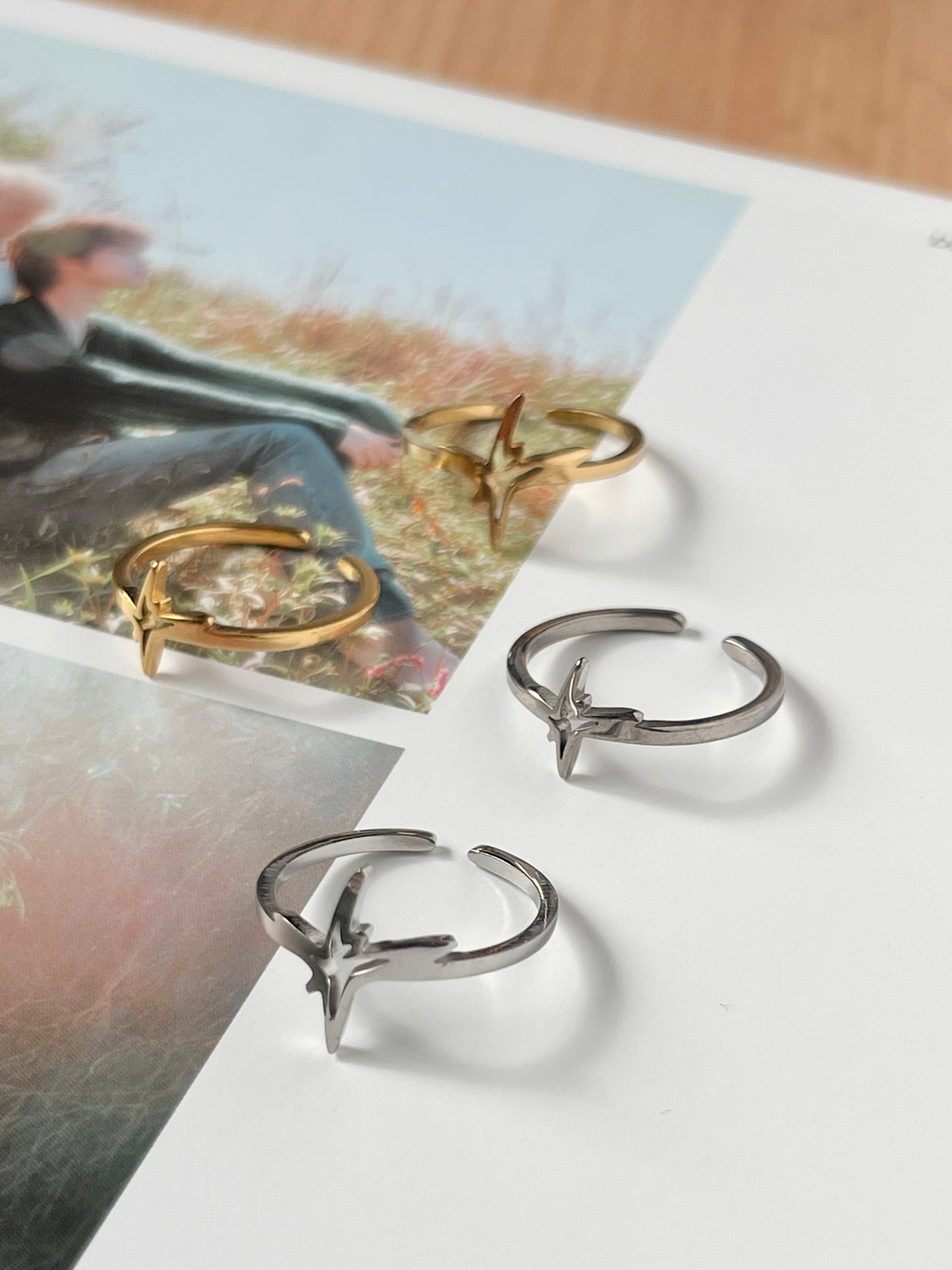 TXT inspired stainless steel ring