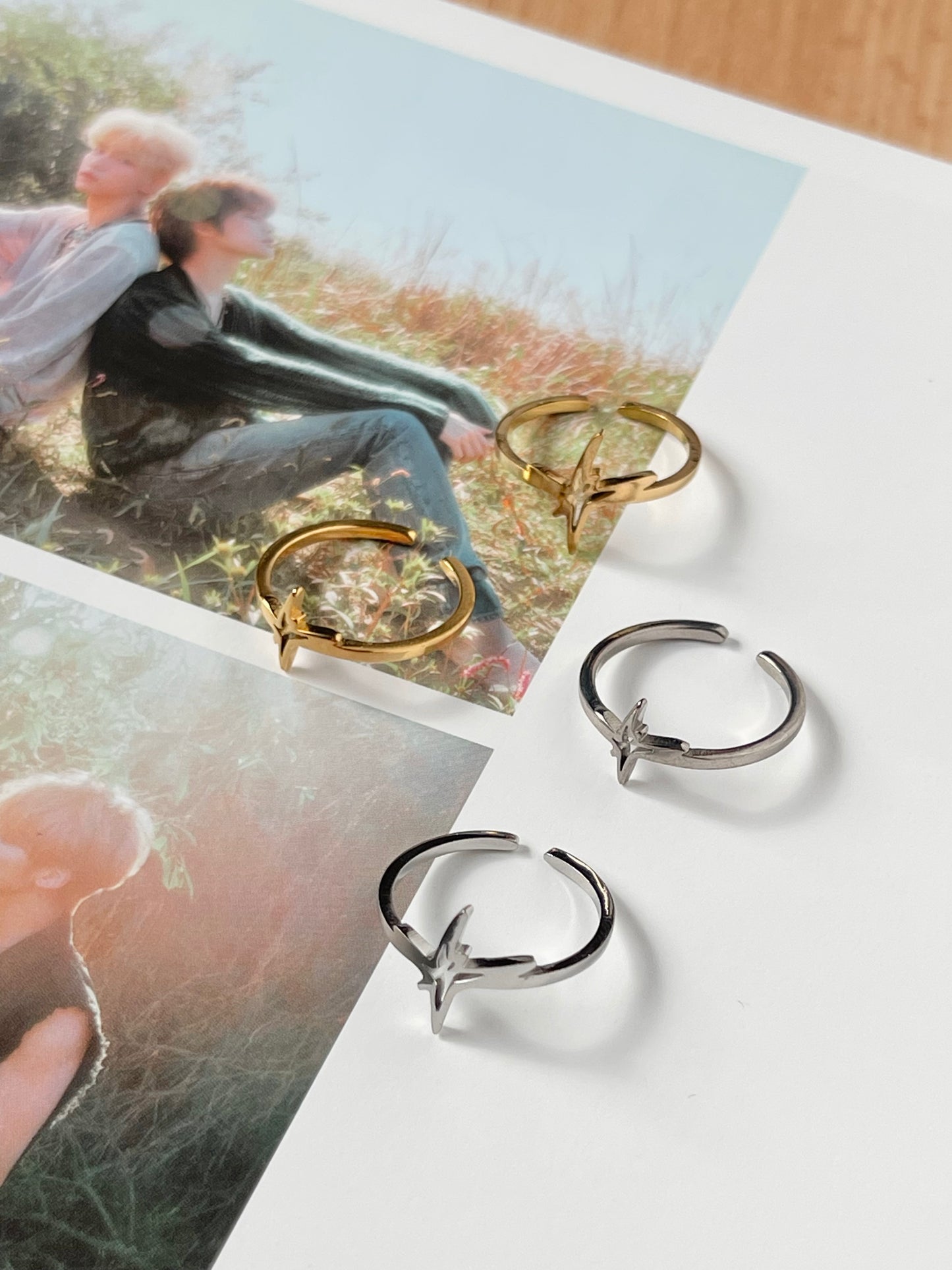 TXT inspired stainless steel ring