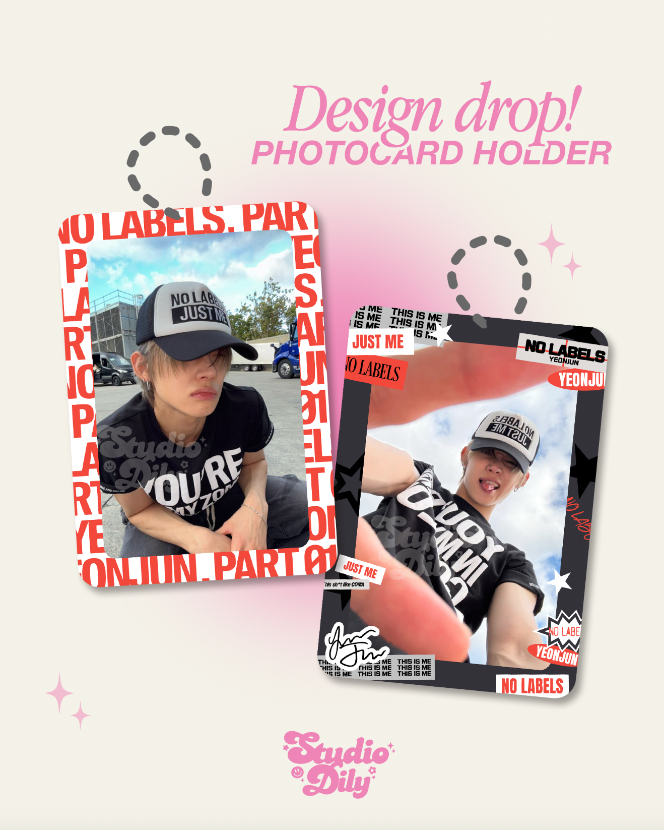 Yeonjun "NO LABELS" acrylic double sided photocard holder