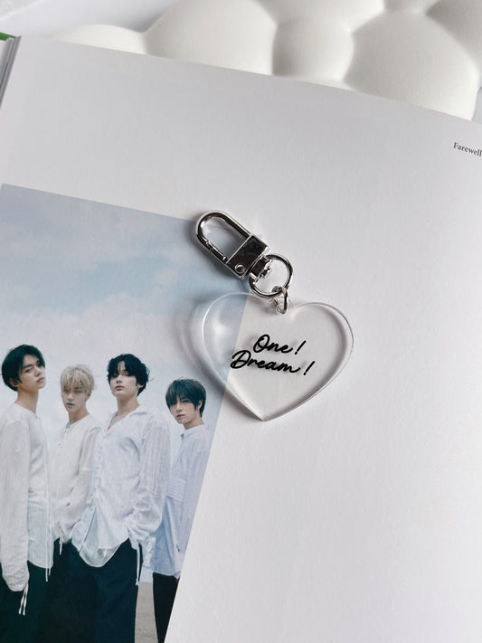 Tomorrow x Together greeting acrylic keychain