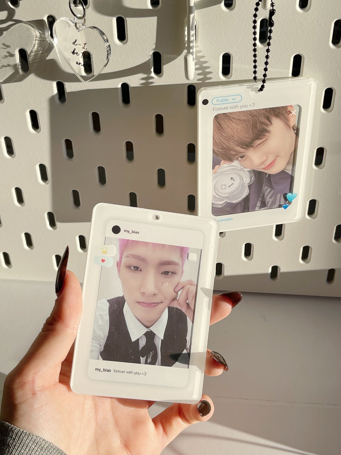 "Forever with you" acrylic double sided photocard holder