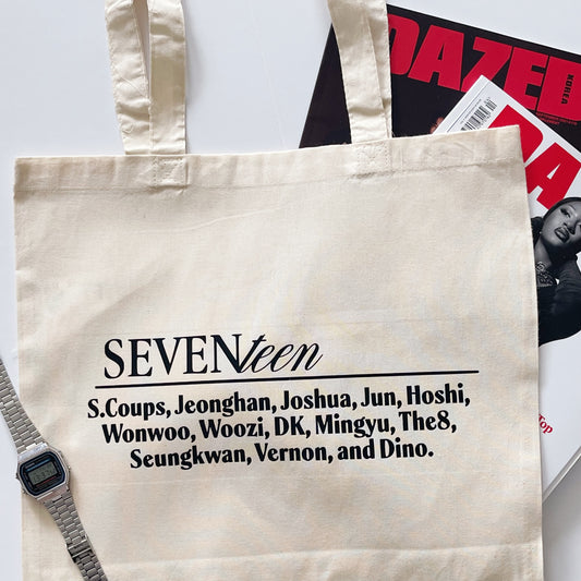 Seventeen tote bag