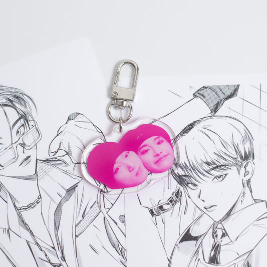 Ateez San and Seonghwa acrylic keychain