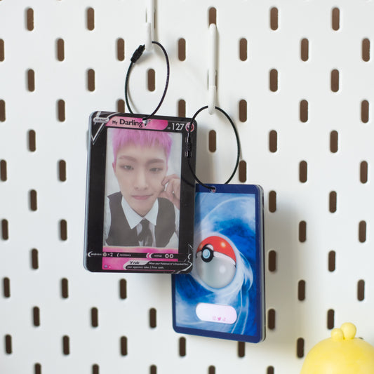 Trading card inspired acrylic double sided photocard holder