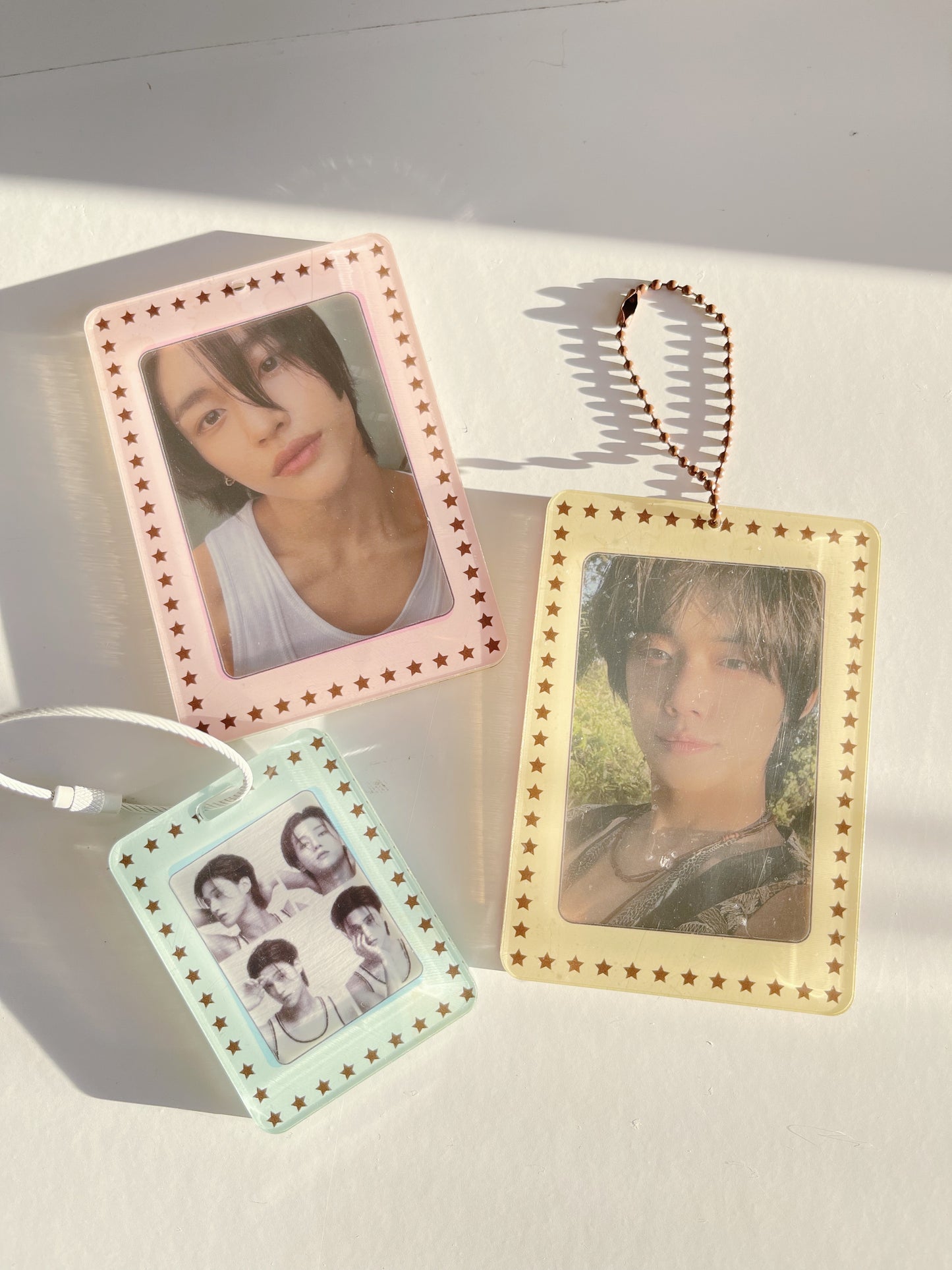 "Call me" acrylic double sided photocard holder