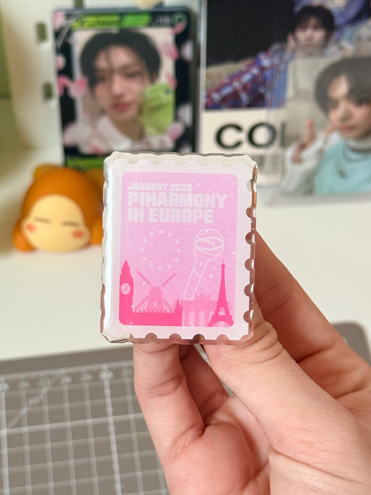 P1Harmony in Europe 2026 acrylic pin