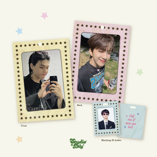"Call me" acrylic double sided photocard holder