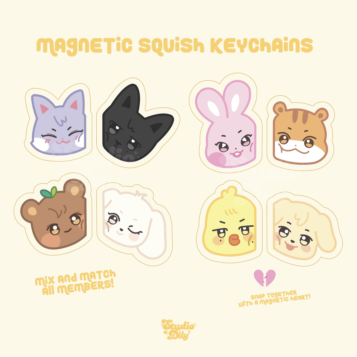 Ateez magnetic friendship acrylic keychain!