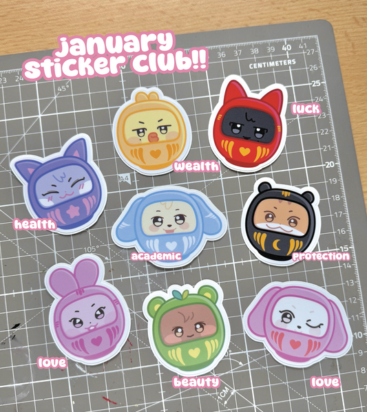 [ Secret shop! ] January 2025 sticker club stickers!