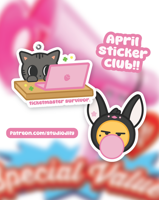 [ Secret shop! ] April 2025 sticker club stickers!