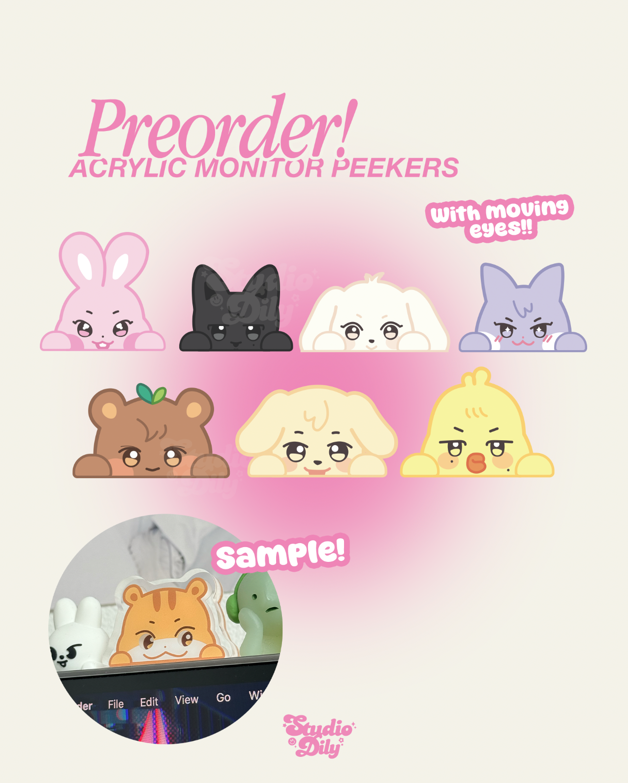 [ PREORDER ] Aniteez acrylic monitor peeker