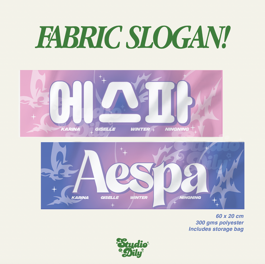 [ PREORDER ] Aespa fabric cheering slogan