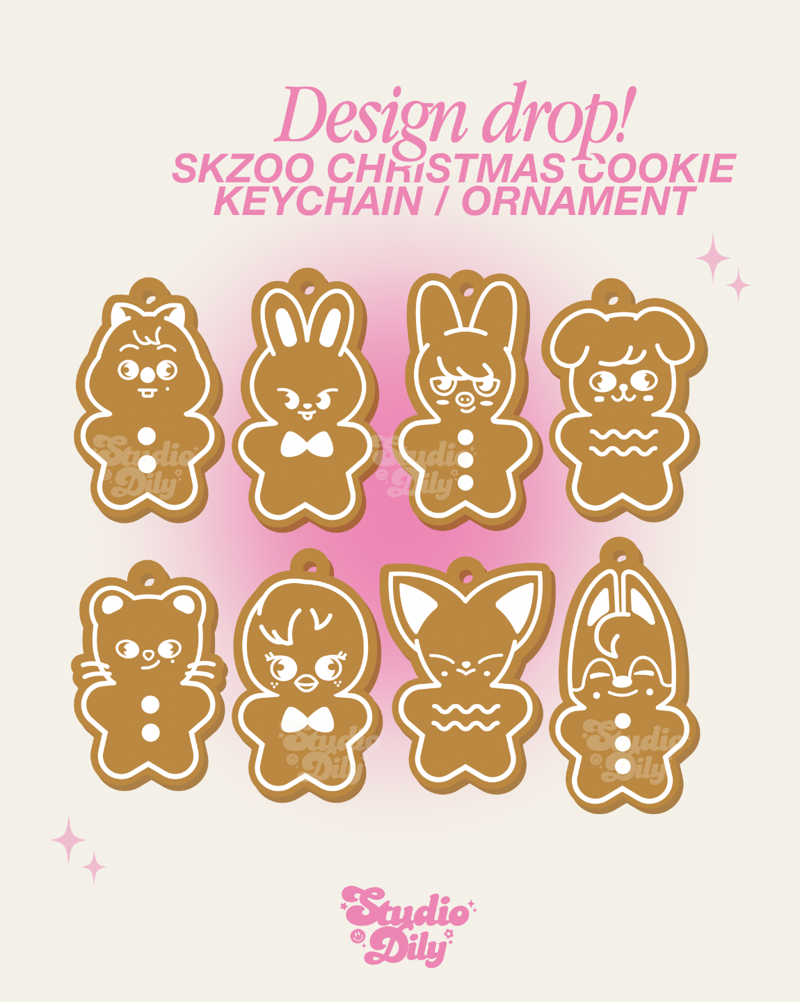 SKZOO gingerbread keychains / Christmas ornaments!