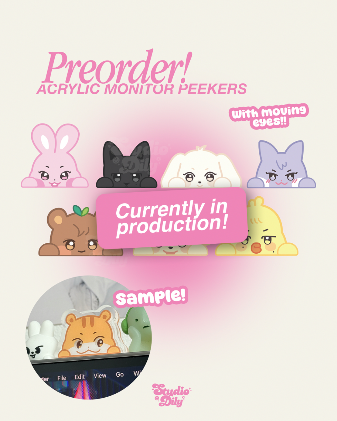 [ PREORDER ] Aniteez acrylic monitor peeker